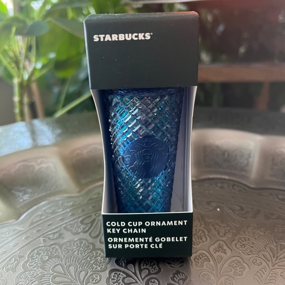 ✨NWT Starbucks 2022 Jeweled Holiday Blue Keychain Ornament✨ - Picture 1 of 3
